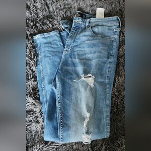 American Eagle Outfitters Light Blue Distressed Skinny Jeans